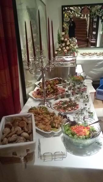 Buffettisch mit einigen Appetizern